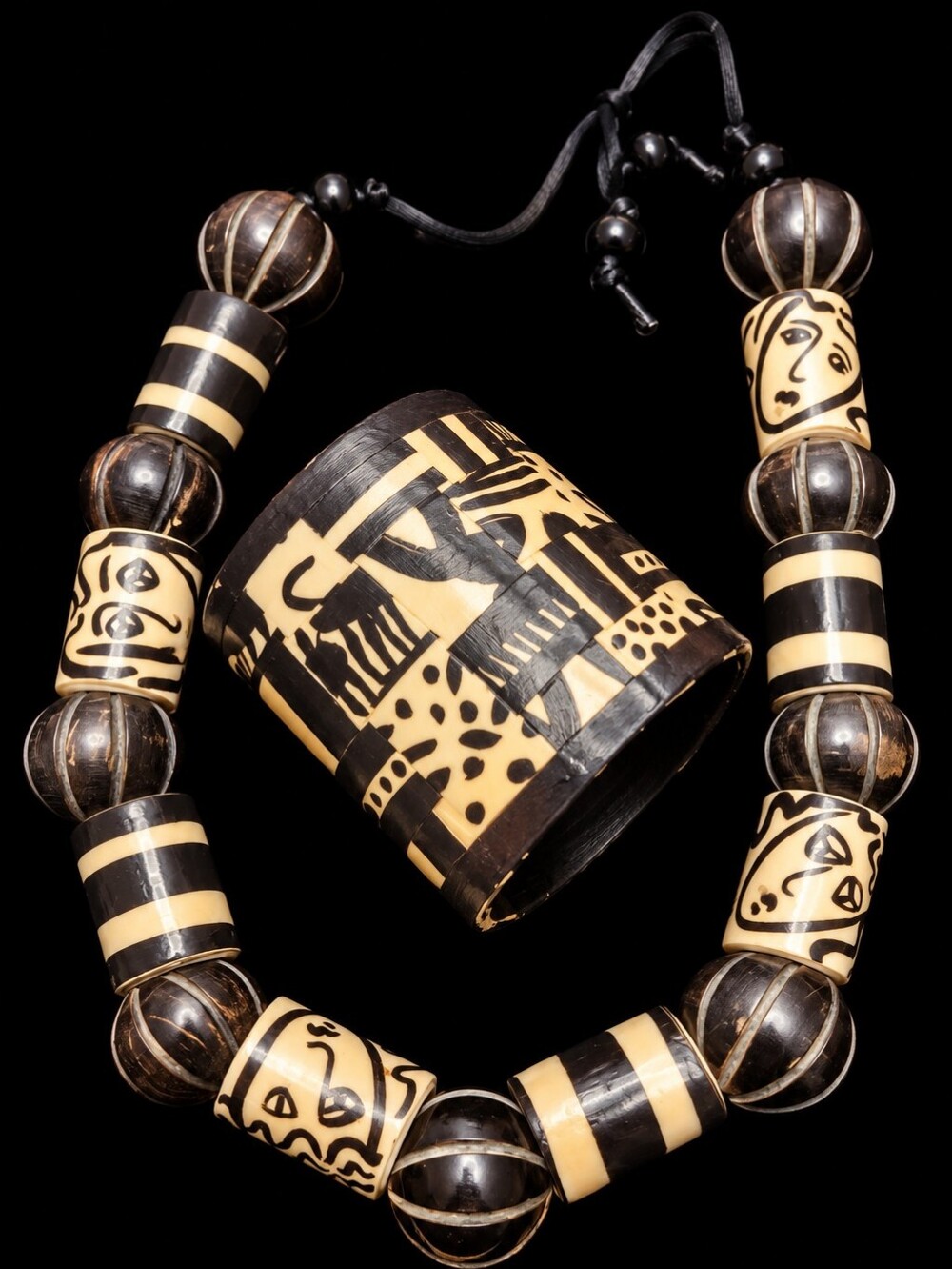 MARGARET LOFTIN-WHITING Vintage Artisan Tribal Statement Necklace Rare